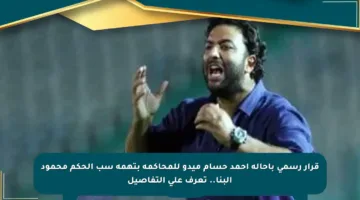 قرار رسمي بإحالة أحمد حسام ميدو للمحاكمة بتهمة سب الحكم محمود البنا.. تعرف على التفاصيل